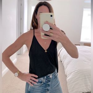 Free People Intimately Black Loose Tank XS